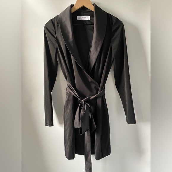 black tuxedo mini dress L'AGENCE Esti Mini Dress In Black